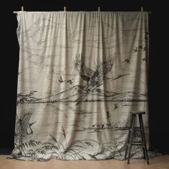 Heron's Poetry Tapestry Nacre - Coordonné