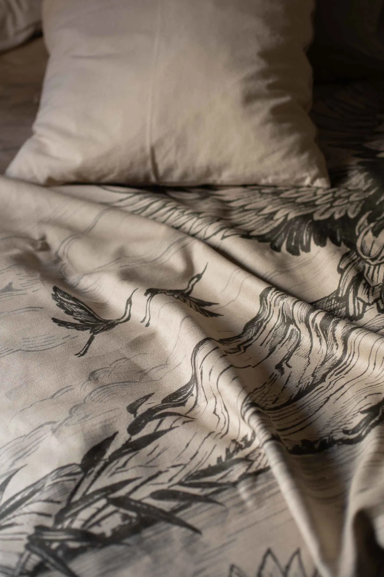 Heron's Poetry Tapestry Nacre - Coordonné